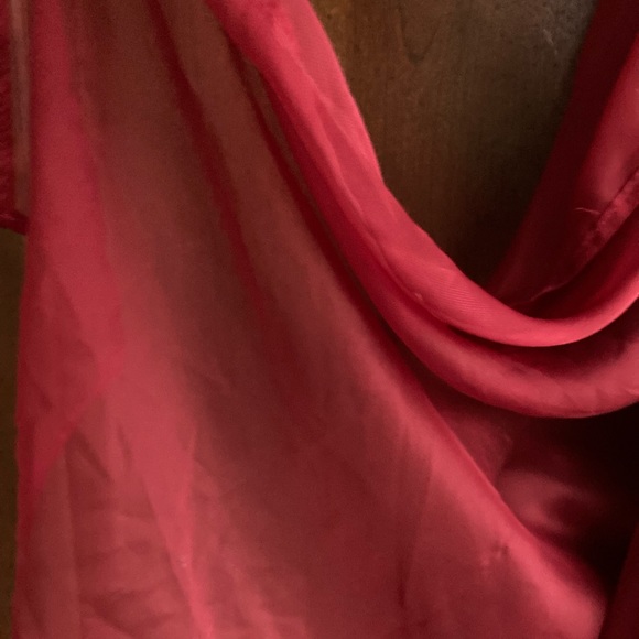 NWT Simply Vera Sequin Layered Party Dress Small Burgundy Chiffon Black … - Picture 5 of 12